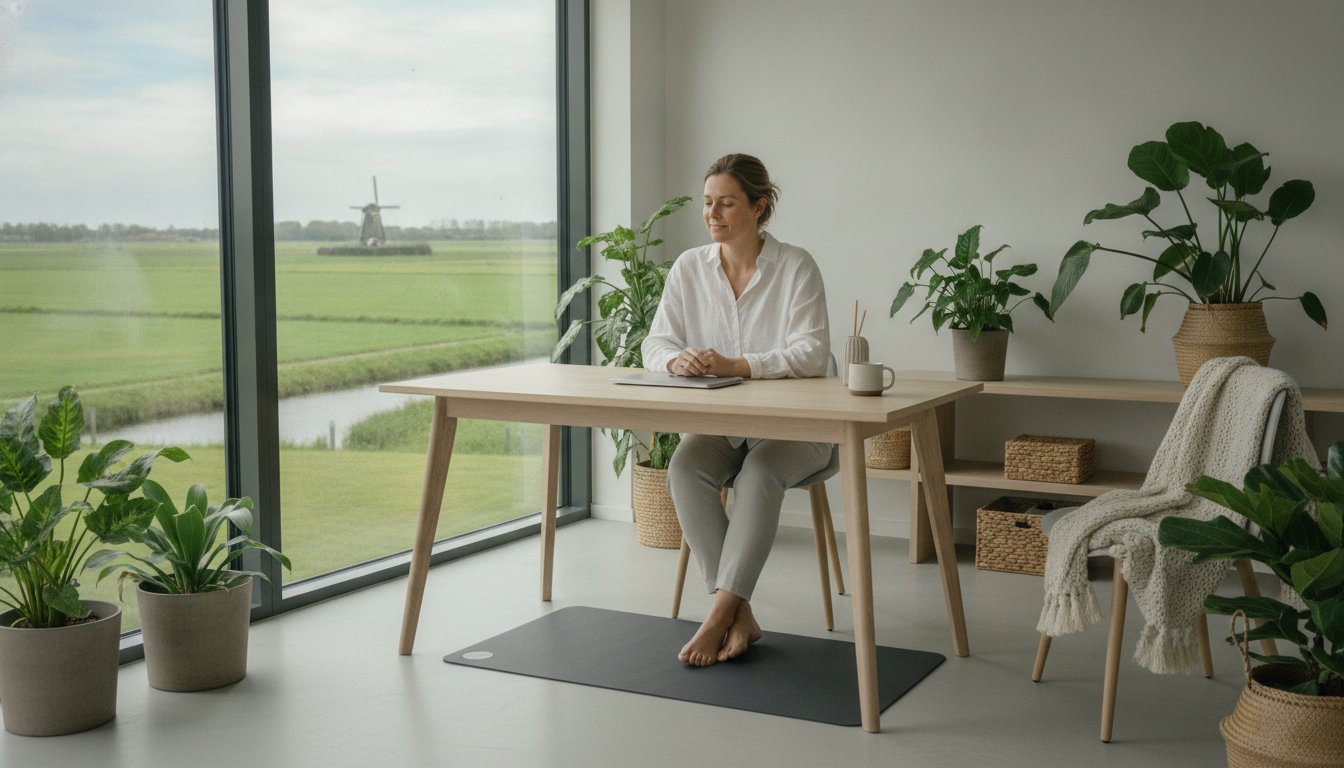 Aardingsmat bureau vs universele mat: herstel je balans tijdens het werk