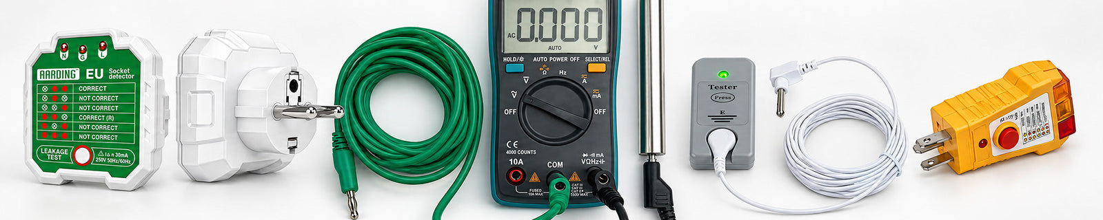 Grounding Testers: Socket, Body Voltage & Product