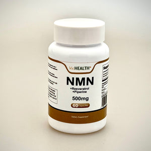 Voedingssuplement: NMN  + Resveratrol & Piperine - 500mg, 60 capsules