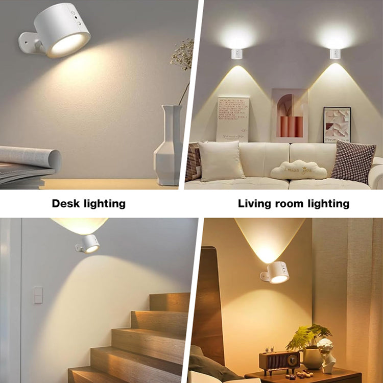 Draadloze Wandlamp, wit + afstandsbediening