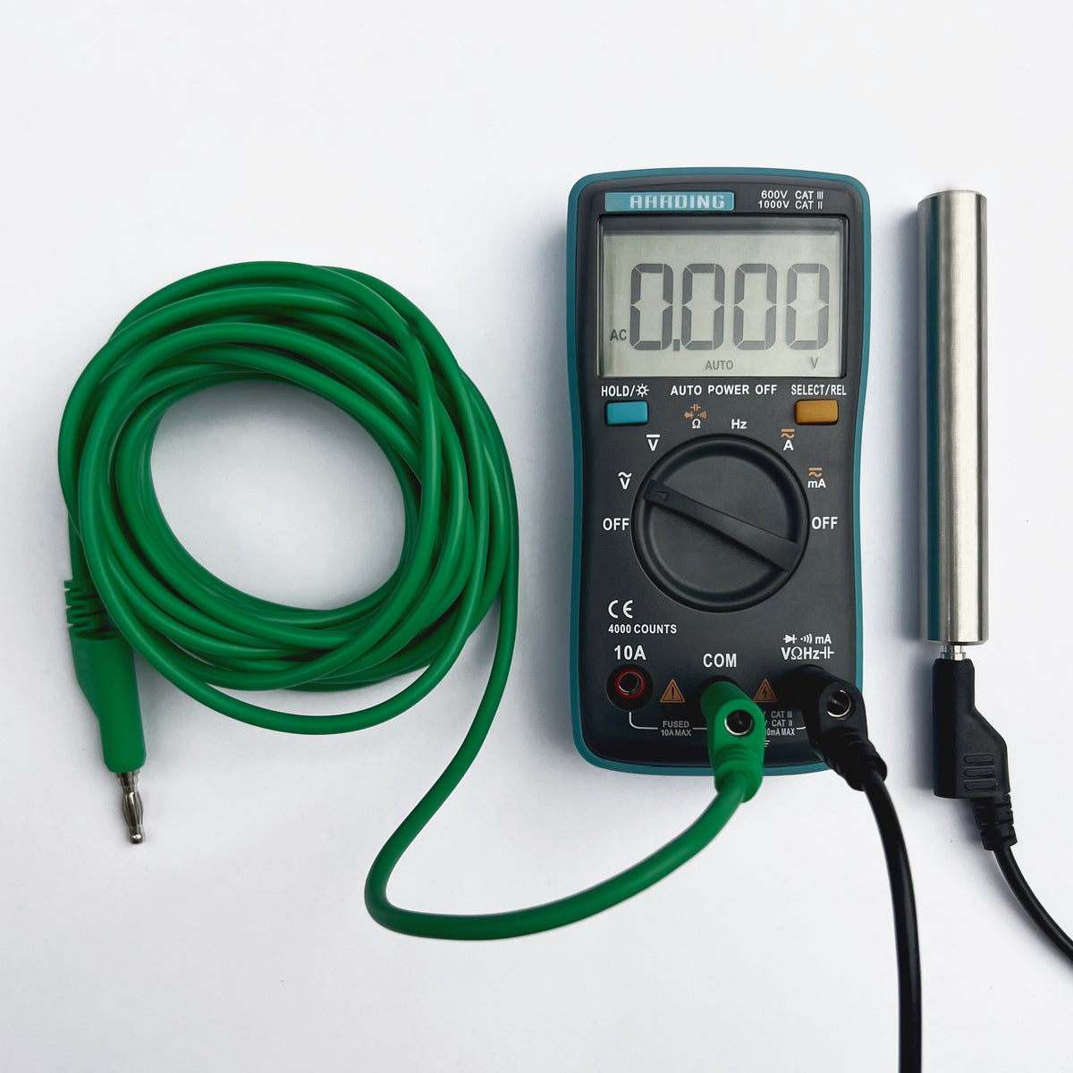 The Body Voltage Meter Set + Hand Rod