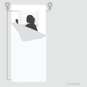 Set 1 Grounding Blanket + 1 Fitted Sheet 1 pers. + 1 Pillow Case (incl. cables and adapters) - Aarding