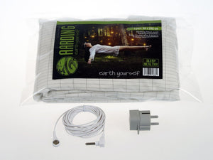 Set 1 Grounding Blanket + 1 Fitted Sheet 1 pers. (incl. cables and adapters) - Aarding