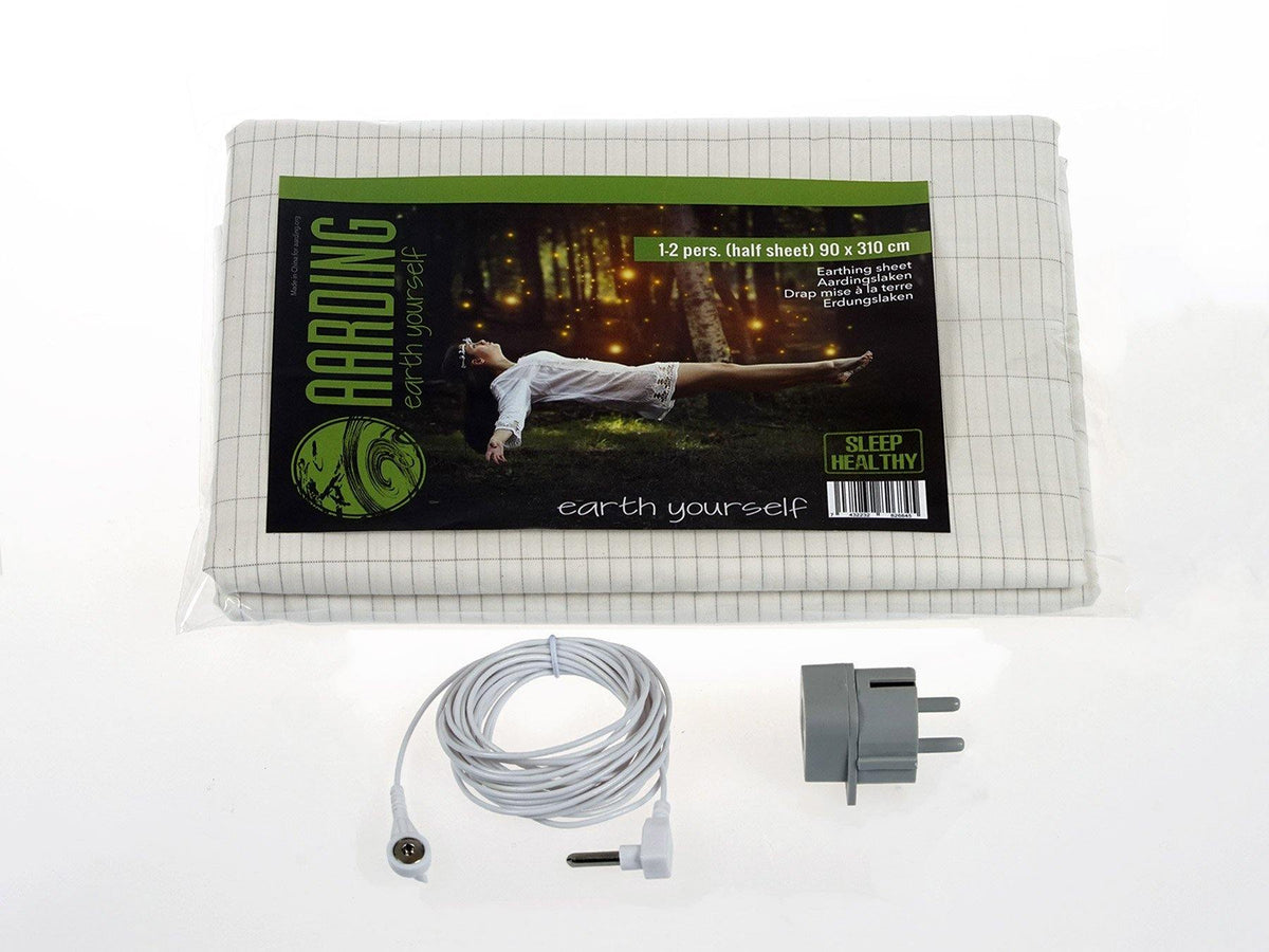 Set 2 Grounding Half (Flat) Sheet + 2 Pillow Cases (incl. cables and adapters) - Aarding