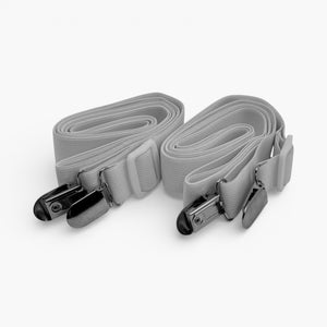 2 Bed sheet straps, rolled up, 1-2.5m (3.3-8.5 ft)