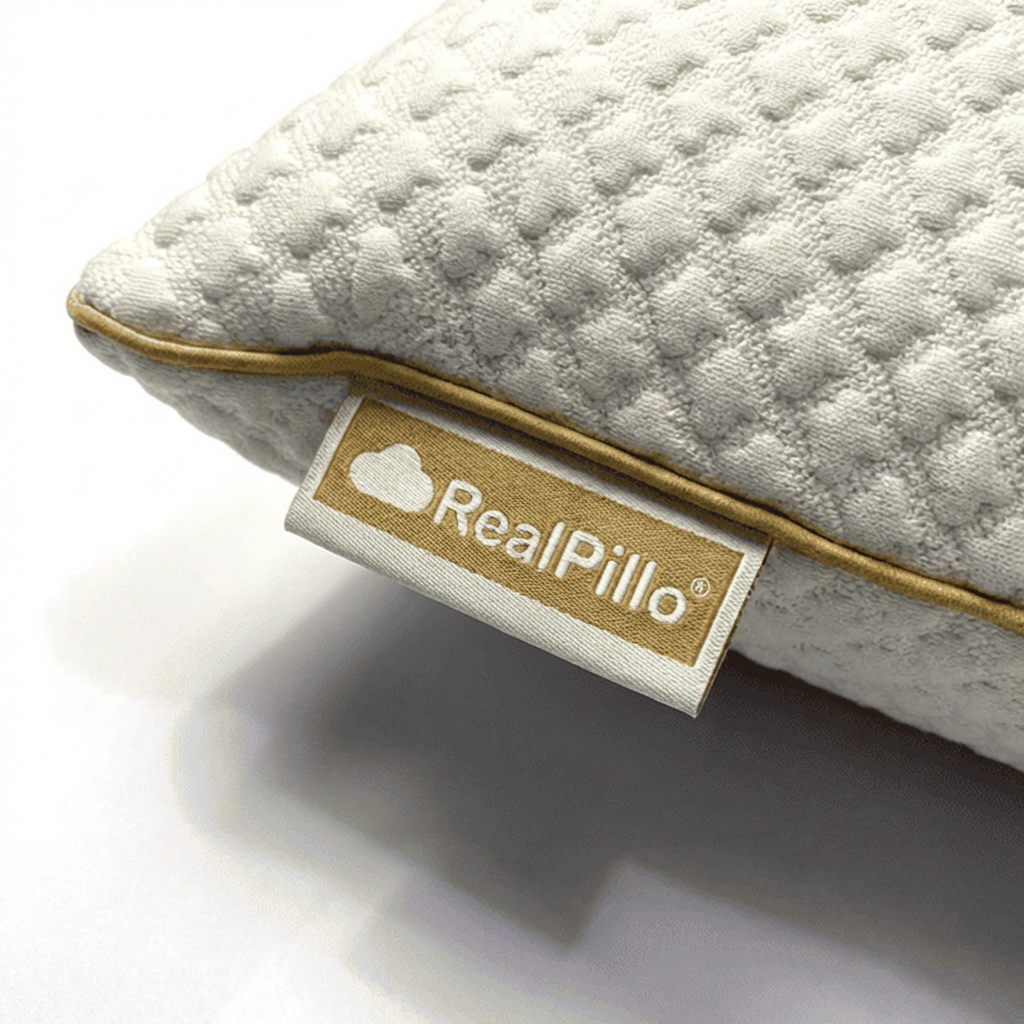 Detail kussen met RealPillo label
