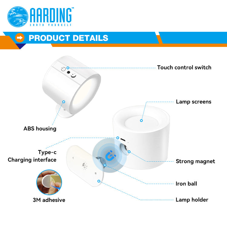 Wireless Wall Lamp, white + remote control