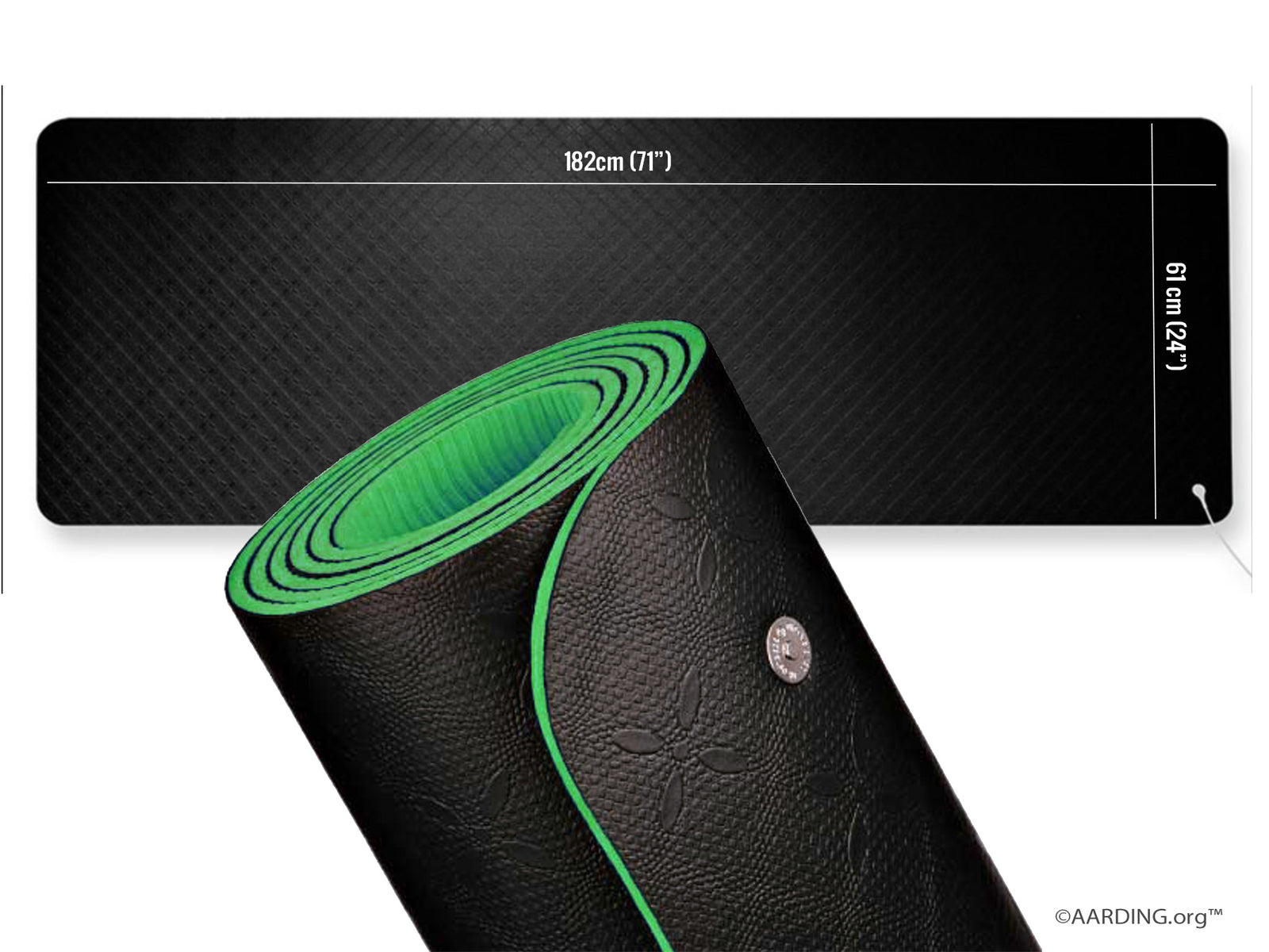 Earthing grounded yogamat - green