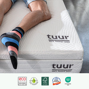 Our Tuur® Topper with all the certifications placed underneath.