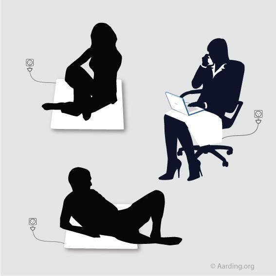 Grounding Plush Pad 50 x 70cm (20" x 28") (incl. cable 5 m and adapter) - Aarding