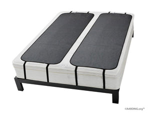 2 Grounding Sleep Mats, 68 x 180cm (27" x 71") on a double bed