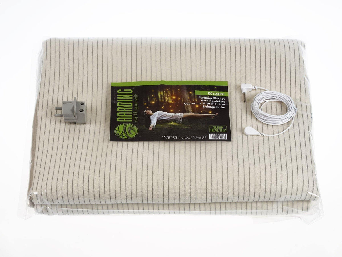 Set 1 Grounding Blanket + 1 Fitted Sheet 1 pers. + 1 Pillow Case (incl. cables and adapters) - Aarding