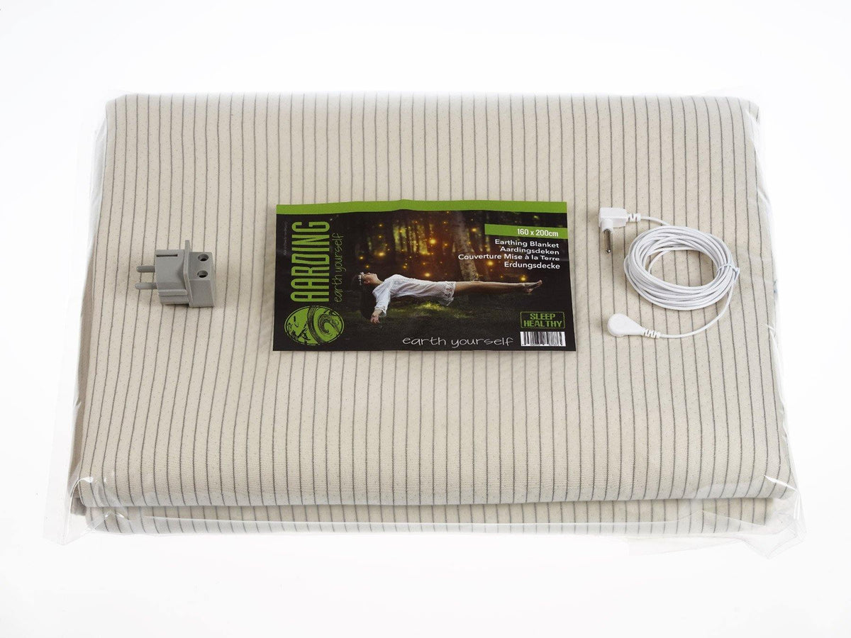 Set 1 Grounding Blanket + 1 Fitted Sheet 1 pers. (incl. cables and adapters) - Aarding