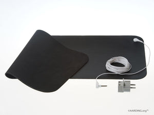 Set 2 Grounding Mats Carbon Leather 25 x 68cm (incl. cables and adapters) - Aarding