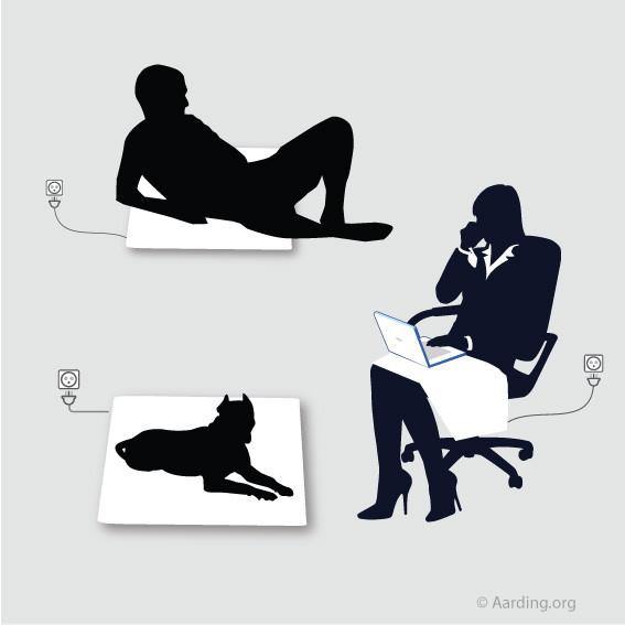 Set 2 Plush Pads 50 x 70cm (incl. cables and adapters) - Aarding